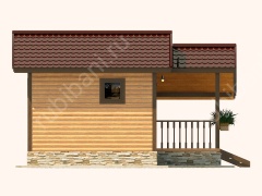 Баня из бруса 6×6 (Б-70), 28 м²