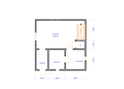 Баня из бруса со спальной и террасой 63 м²