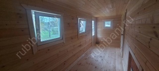 Баня из бруса 6 на 4 с туалетом 24 м²