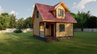 Баня из бруса 6×6 (Б-51), 63 м²