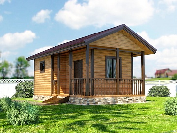Баня из бруса 7×4 (Б-41), 28 м²