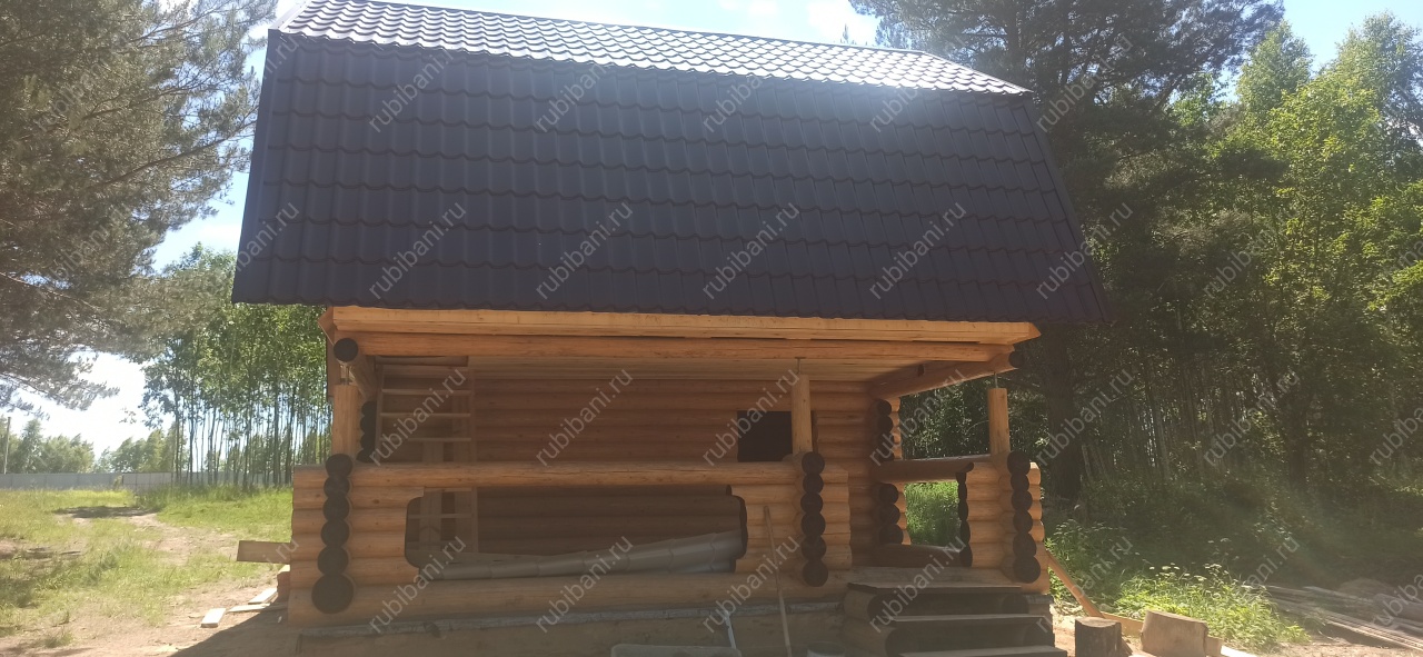 Дом-баня 6х4 с террасой и мансардой — фото 3 Дом-баня 6х4 с террасой и мансардой — фото 3