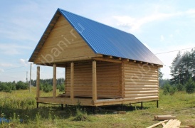 Баня 6×5 с террасой, 42 м²