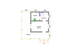 Баня из бруса 6×6 (Б82), 36 м²