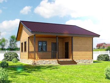 Баня из бруса 7×7 (Б-15), 49 м²