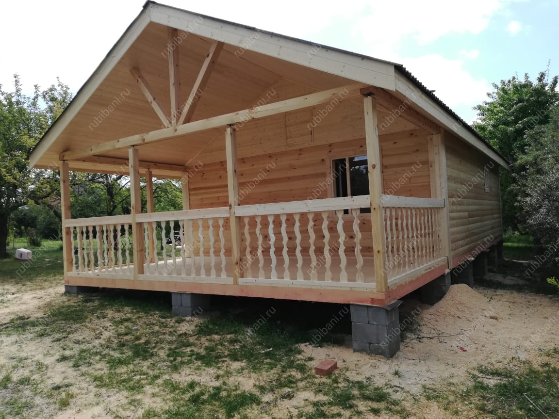 Баня из бруса 6 на 8.5 с террасой — фото 3 Баня из бруса 6 на 8.5 с террасой — фото 3