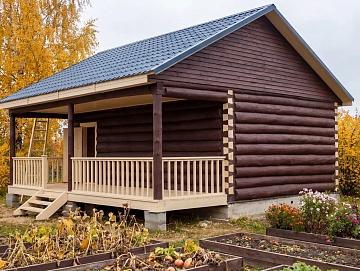 Баня 6×3 с террасой, 30 м²