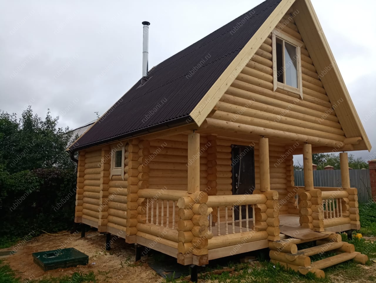 Баня из оцилиндрованного бревна — фото 16 Баня из оцилиндрованного бревна — фото 16