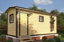 Мобильная баня 2.3×6, 13.8 м²