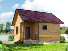 Баня из бруса 6×6 (Б-12), 36 м²