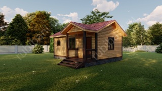 Баня из бруса 5×7.5 (Б86), 37 м²