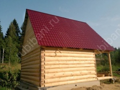 Баня 6×5 с террасой, 42 м²
