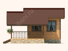 Баня из бруса 6×6 (Б-70), 28 м²