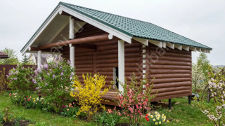 Баня 4×4 с террасой, 24 м²