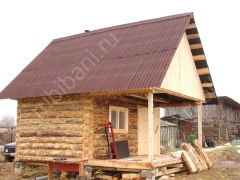Баня 4×3 с террасой, 20 м²