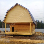 Баня 5×5 с террасой, 35 м²