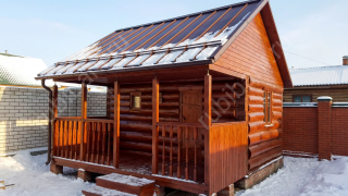 Баня 4×3 с террасой, 20 м²