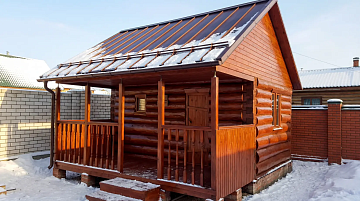 Баня 4×3 с террасой, 20 м²