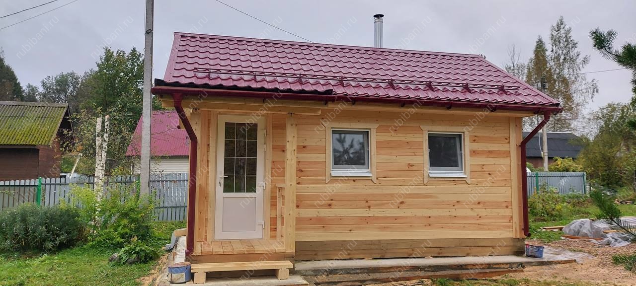 Баня из бруса 6х4 с крыльцом по проекту  Б-22 — фото 4 Баня из бруса 6х4 с крыльцом по проекту  Б-22 — фото 4