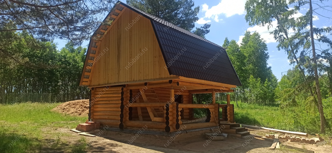 Дом-баня 6х4 с террасой и мансардой — фото 4 Дом-баня 6х4 с террасой и мансардой — фото 4