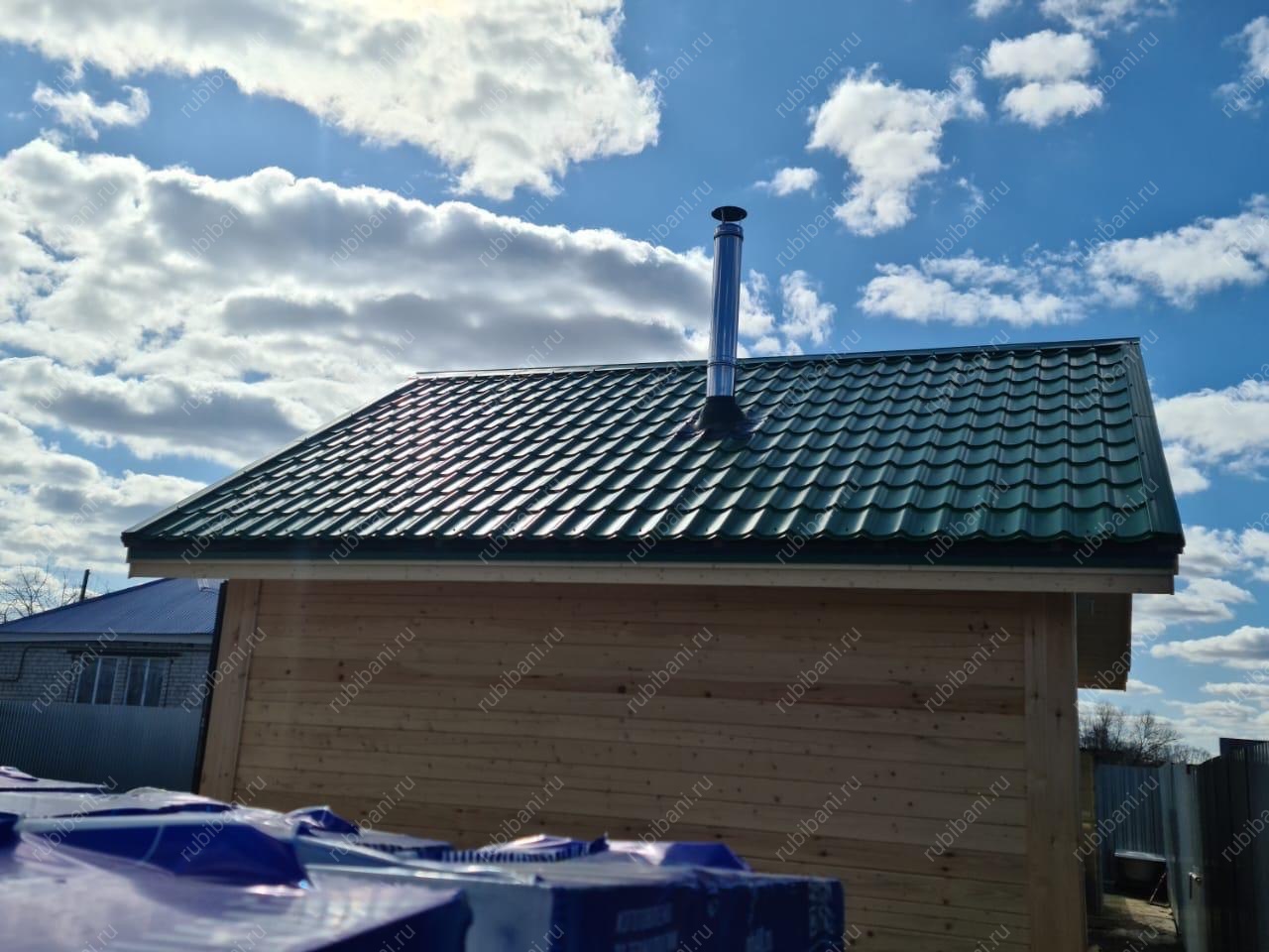 Дом-баня из бруса 6 на 6 с печью — фото 3 Дом-баня из бруса 6 на 6 с печью — фото 3