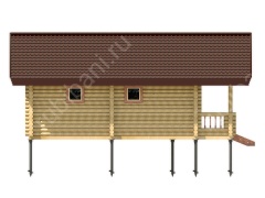 Баня из оцилиндрованного бревна 7×9 м (ББ-45), 63 м²