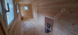 Баня из бруса 6 на 4 с туалетом 24 м²