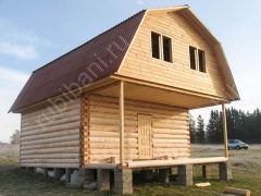 Баня 5×5 с террасой, 35 м²