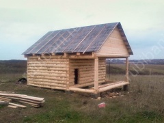 Баня 4×3 с террасой, 20 м²