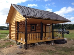 Баня 6×3 с террасой, 30 м²