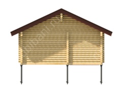 Баня из оцилиндрованного бревна 7×9 м (ББ-45), 63 м²