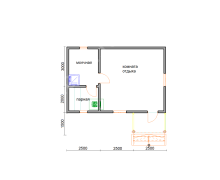 Баня из бруса 5×7.5 (Б86), 37 м²