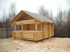 Баня 4×3 с террасой, 20 м²