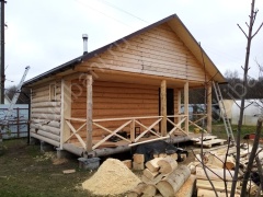 Баня 6×4 с террасой, 36 м²