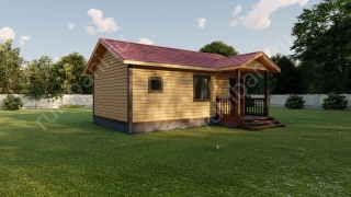Баня из бруса 5×7.5 (Б86), 37 м²