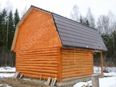 Баня 5×5 с террасой, 35 м²