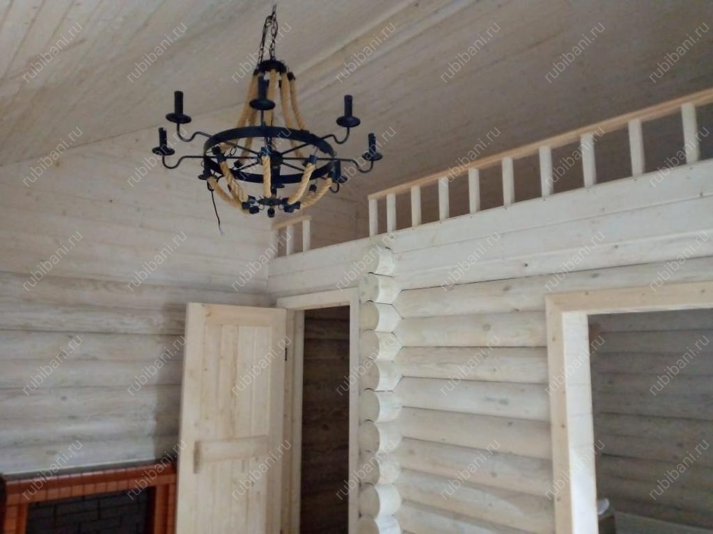 Баня из оцилиндрованного бревна под ключ 5,5 на 8,5 — фото 6 Баня из оцилиндрованного бревна под ключ 5,5 на 8,5 — фото 6